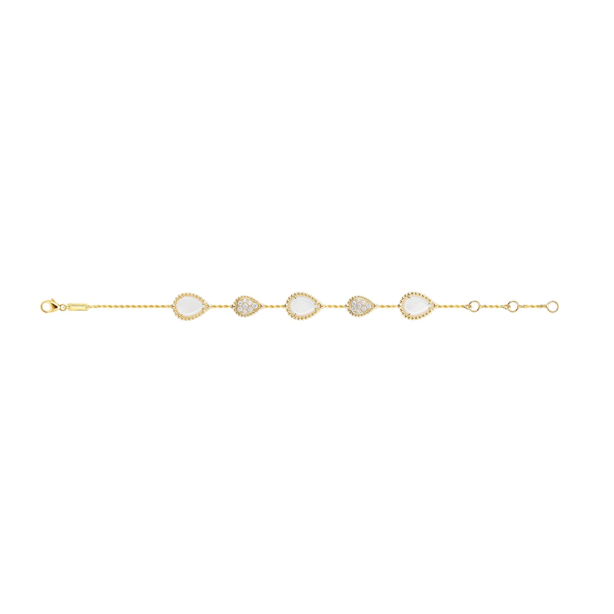 Serpent Bohème Multi-Motifs yellow gold & mother-of-pearl & diamonds Bracelet - Yellow
