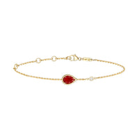 Serpent Bohème XS Motif yellow gold diamond & carnelian Bracelet - Yellow