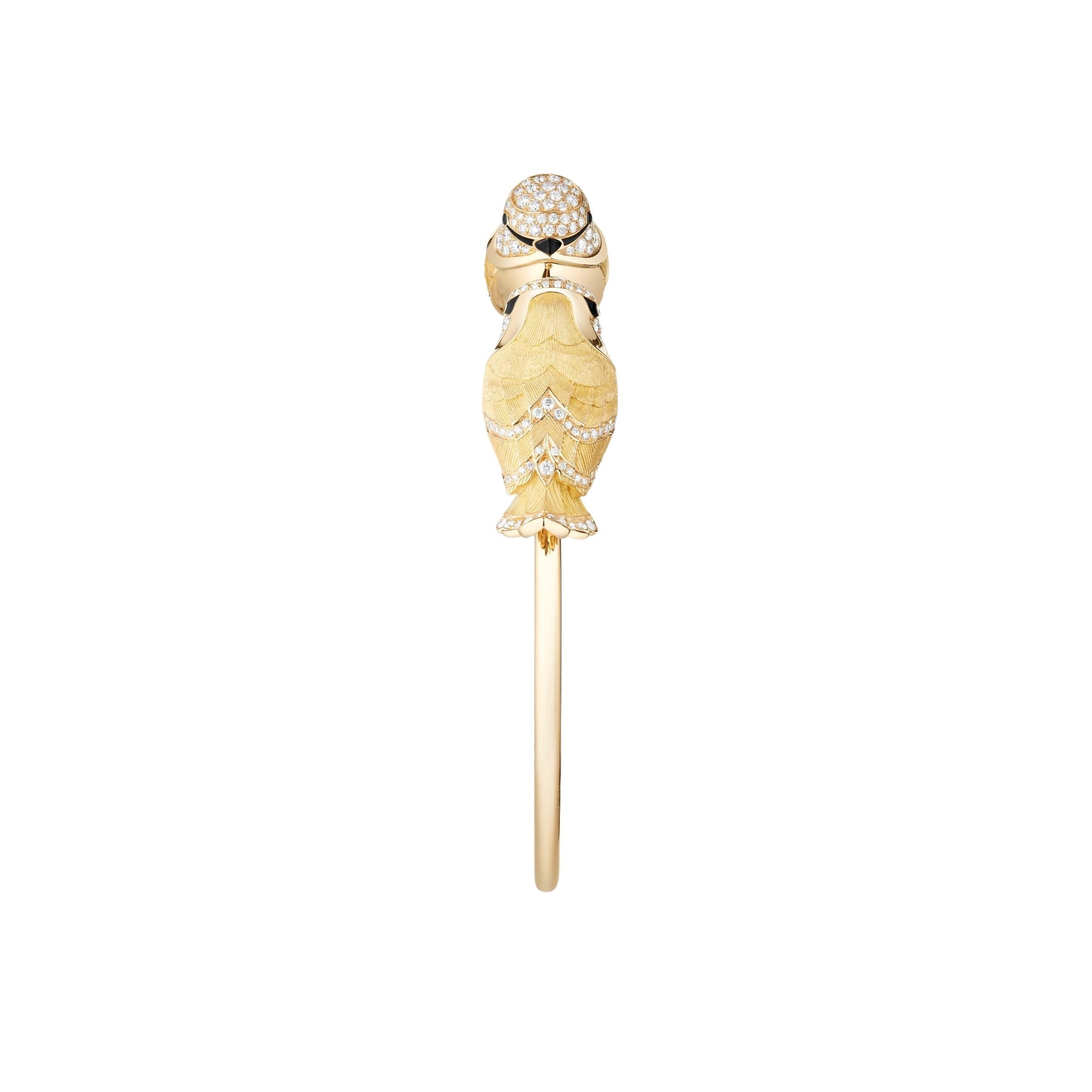 Meisa The Chickadee yellow gold diamonds onyx & black sapphires Bracelet - Yellow & Black