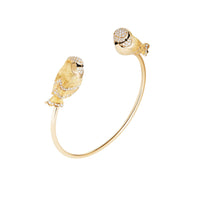 Meisa The Chickadee yellow gold diamonds onyx & black sapphires Bracelet - Yellow & Black