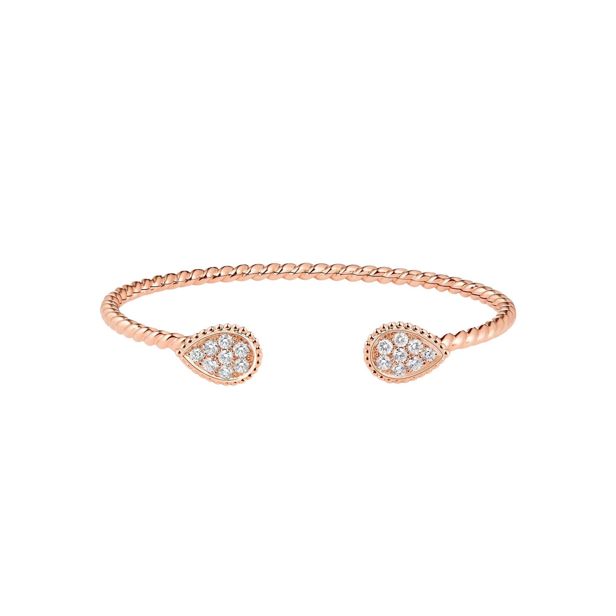Serpent Boheme S Motifs pink gold & diamonds Bracelet - Pink
