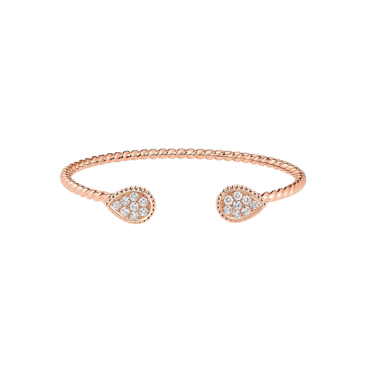 Serpent Bohème S Motifs pink gold & diamonds Bracelet - Pink