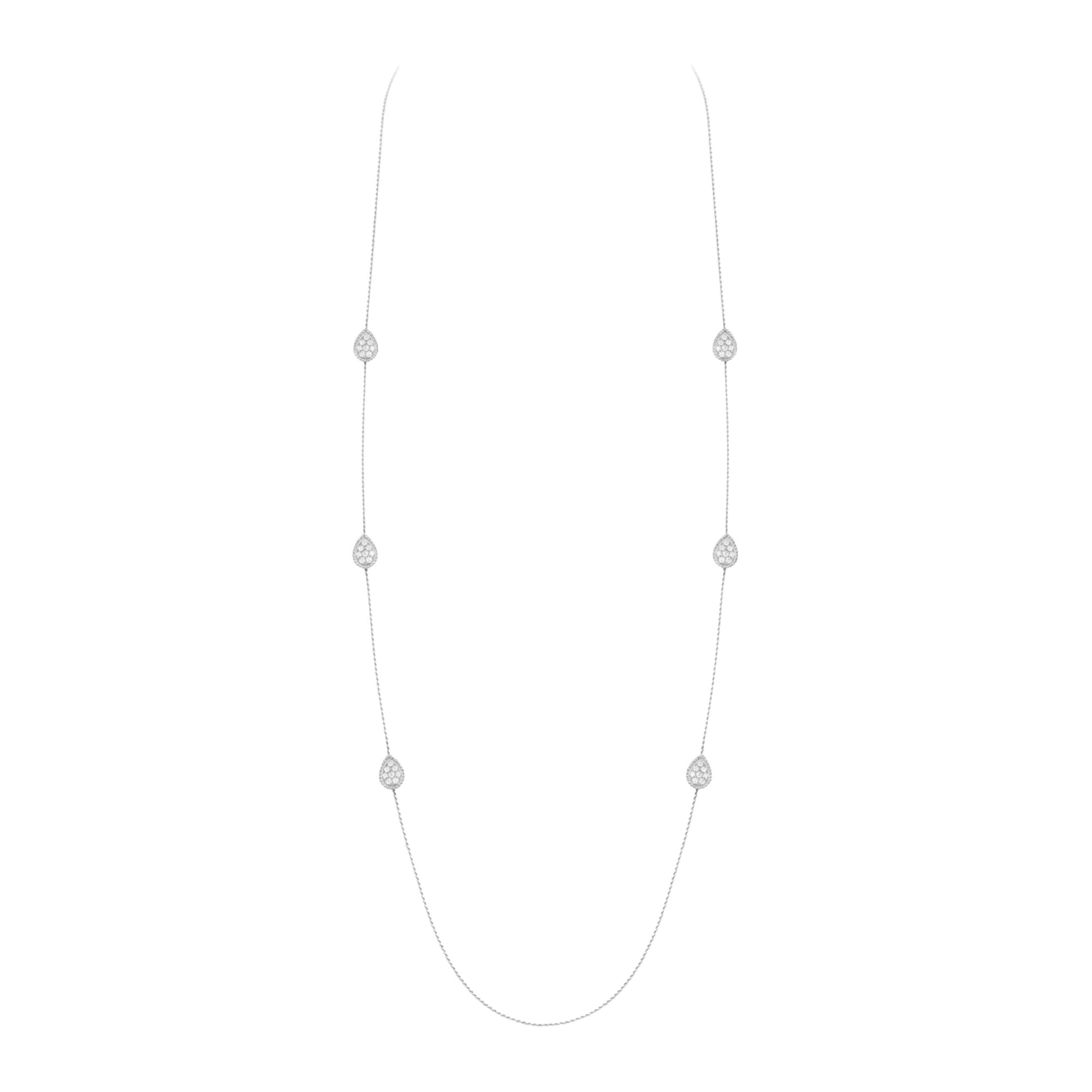 Serpent Boheme S Motifs white gold & diamonds Long Necklace - White