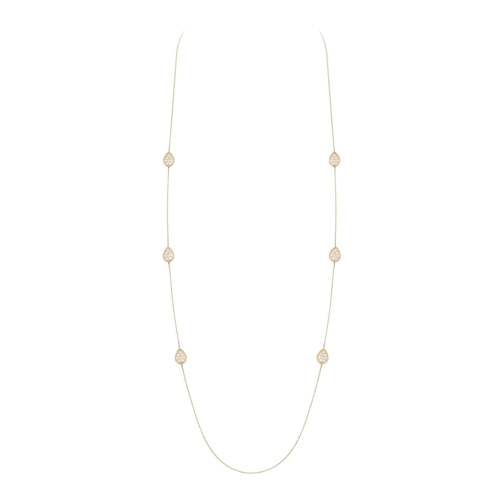 Serpent Boheme S Motifs yellow gold & diamonds Long Necklace - Yellow