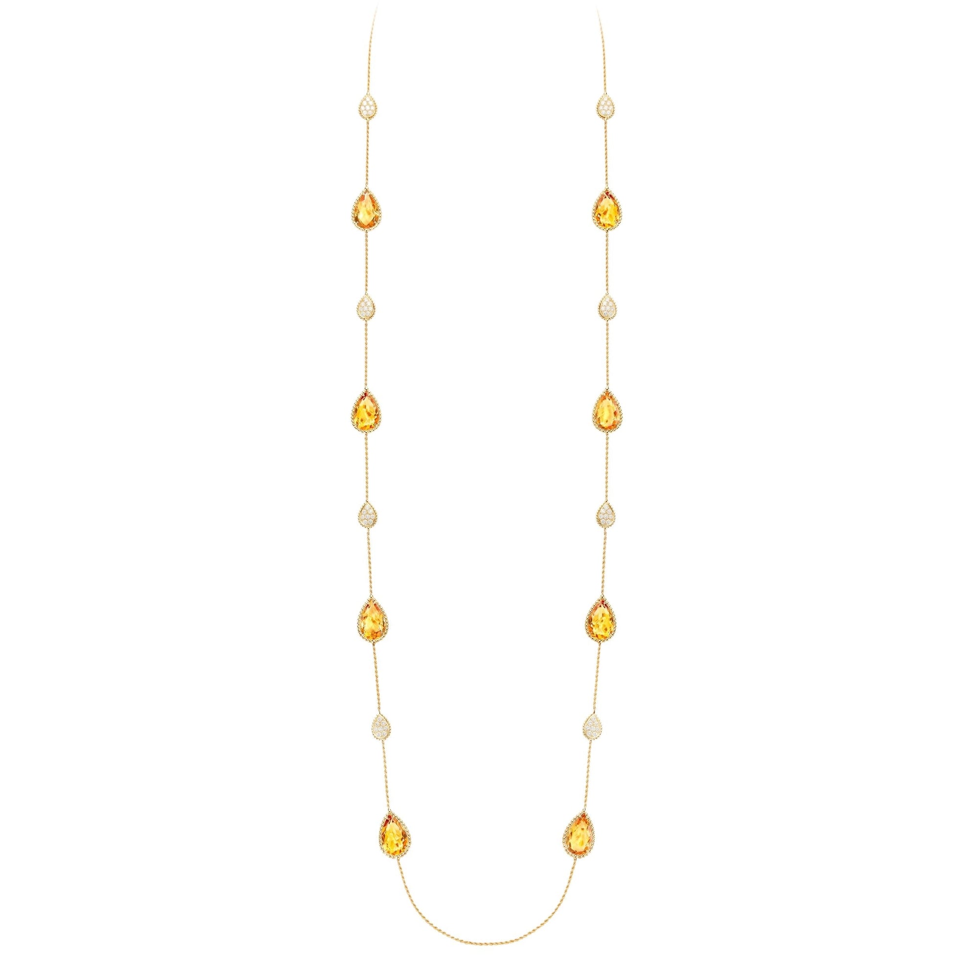 Serpent Bohème Multi-Motifs yellow gold & diamonds Long Necklace - Yellow