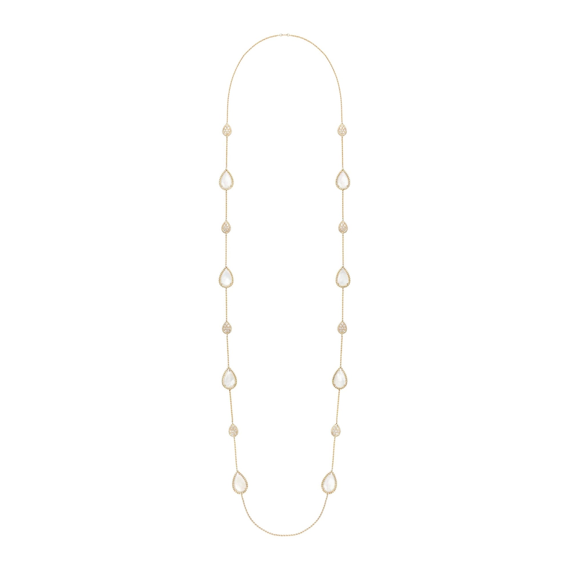 Serpent Bohème Multi-Motifs yellow gold pearl & diamonds Long Necklace - Yellow