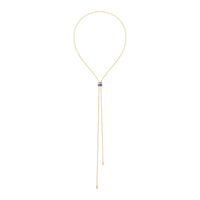 Small Quatre Blue Edition Tie Necklace - Yellow & Blue