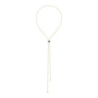 Small Quatre Blue Edition Tie Necklace - Yellow & Blue