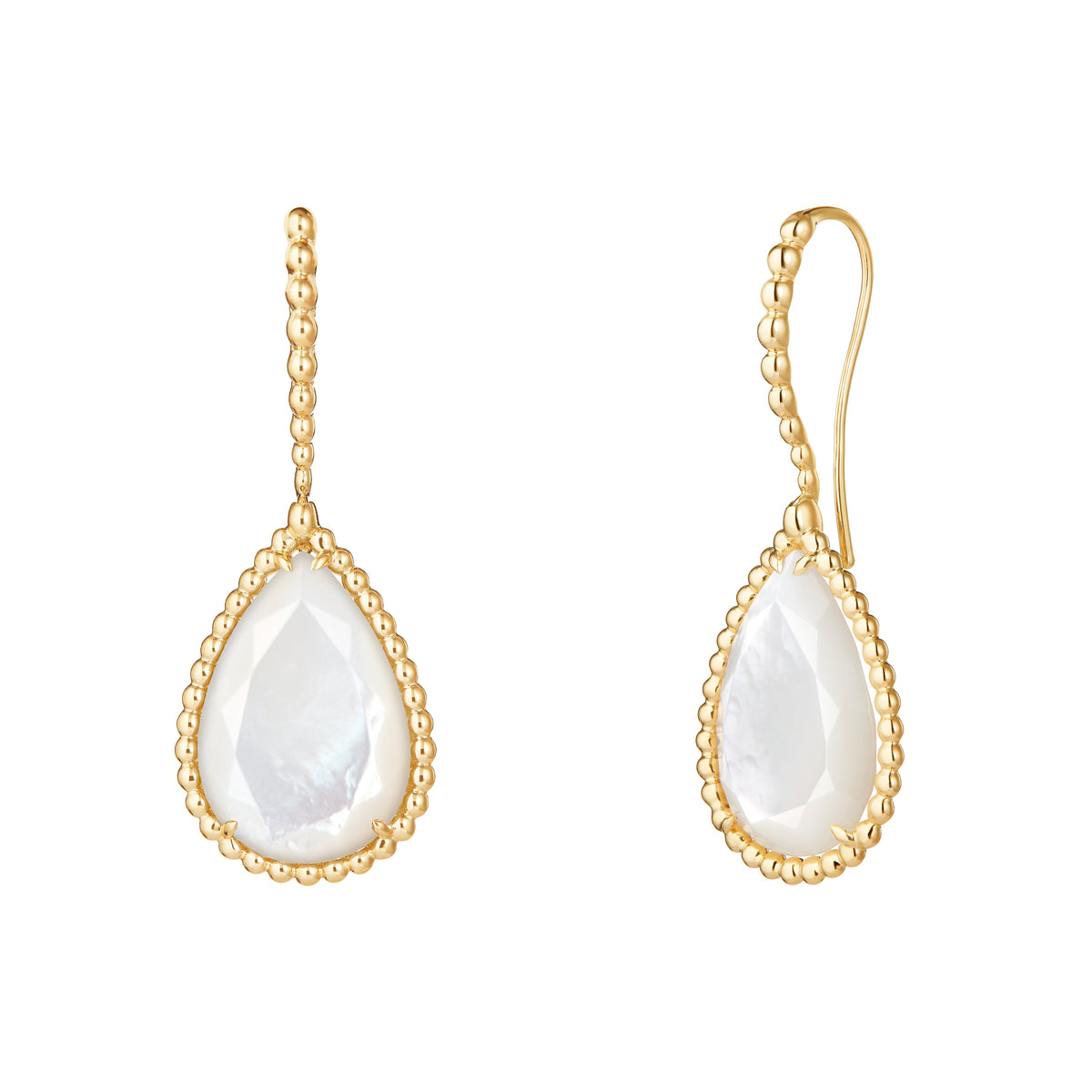Serpent Bohème yellow gold & white mother-of-pearl Sleepers - Yellow gold