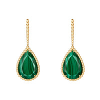 Serpent Bohème yellow gold & malachite Sleepers - Yellow
