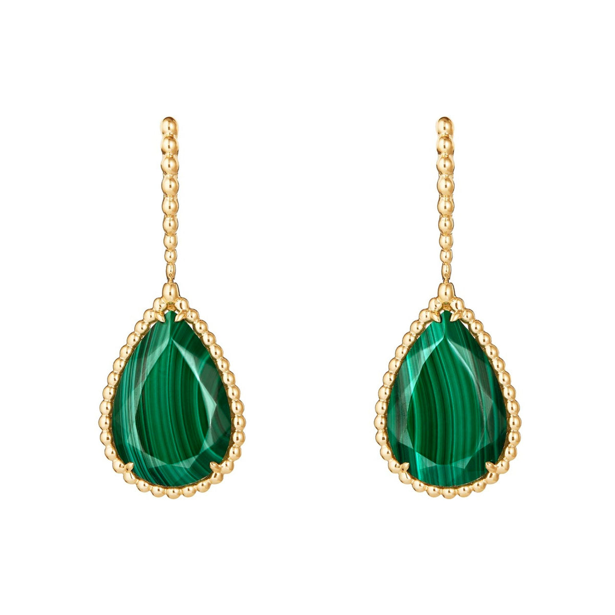 Serpent Bohème yellow gold & malachite Sleepers - Yellow