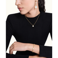 Serpent Bohème Multi-Motifs yellow gold pearl & diamonds Pendant Earrings - Yellow