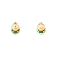 Serpent Bohème S Motifs yellow gold & malachite Stud Earrings - Yellow