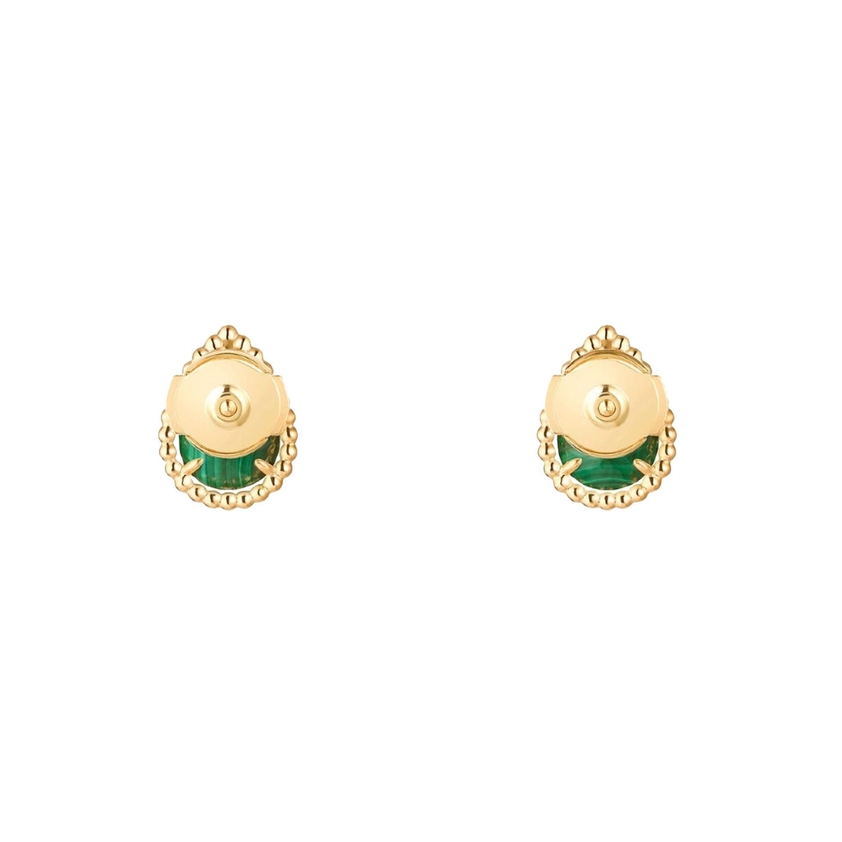 Serpent Bohème S Motifs yellow gold & malachite Stud Earrings - Yellow