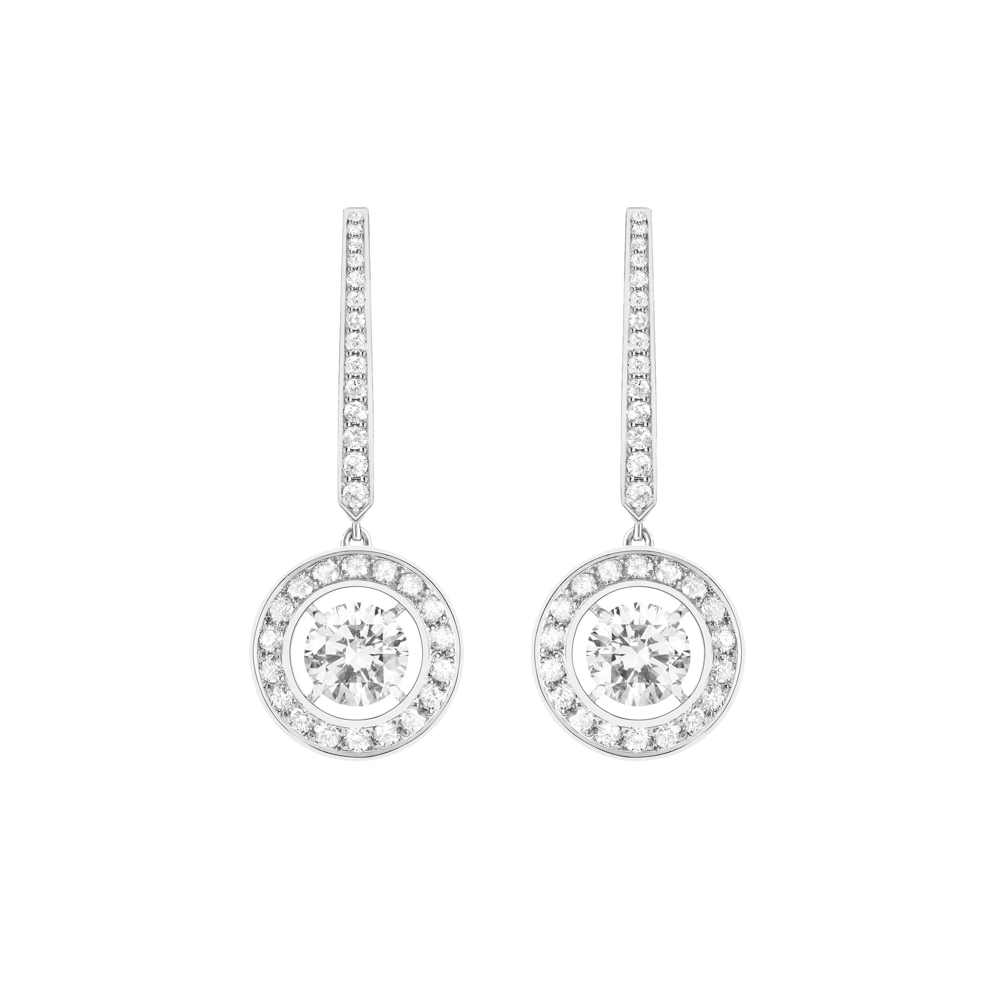 Ava white gold & diamonds 0.50 carat Sleepers - White