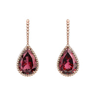 Serpent Bohème pink gold & rhodolite garnet Sleepers - Pink