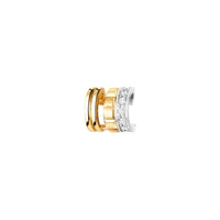 Quatre Radiant Edition yellow and white gold & diamonds Single Clip Earring - Yellow & White