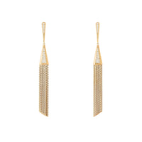 Delilah yellow gold & diamonds Pendant Earrings - Yellow