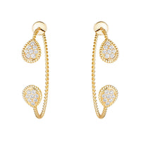 Serpent Boheme yellow gold & diamonds Hoop Earrings - Yellow