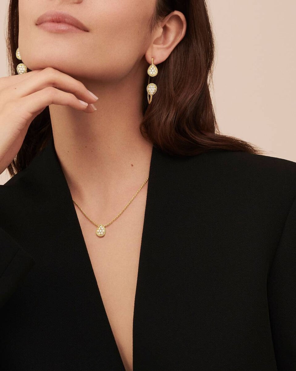 Serpent Bohème yellow gold & diamonds Hoop Earrings - Yellow