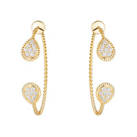 Serpent Bohème yellow gold & diamonds Hoop Earrings - Yellow