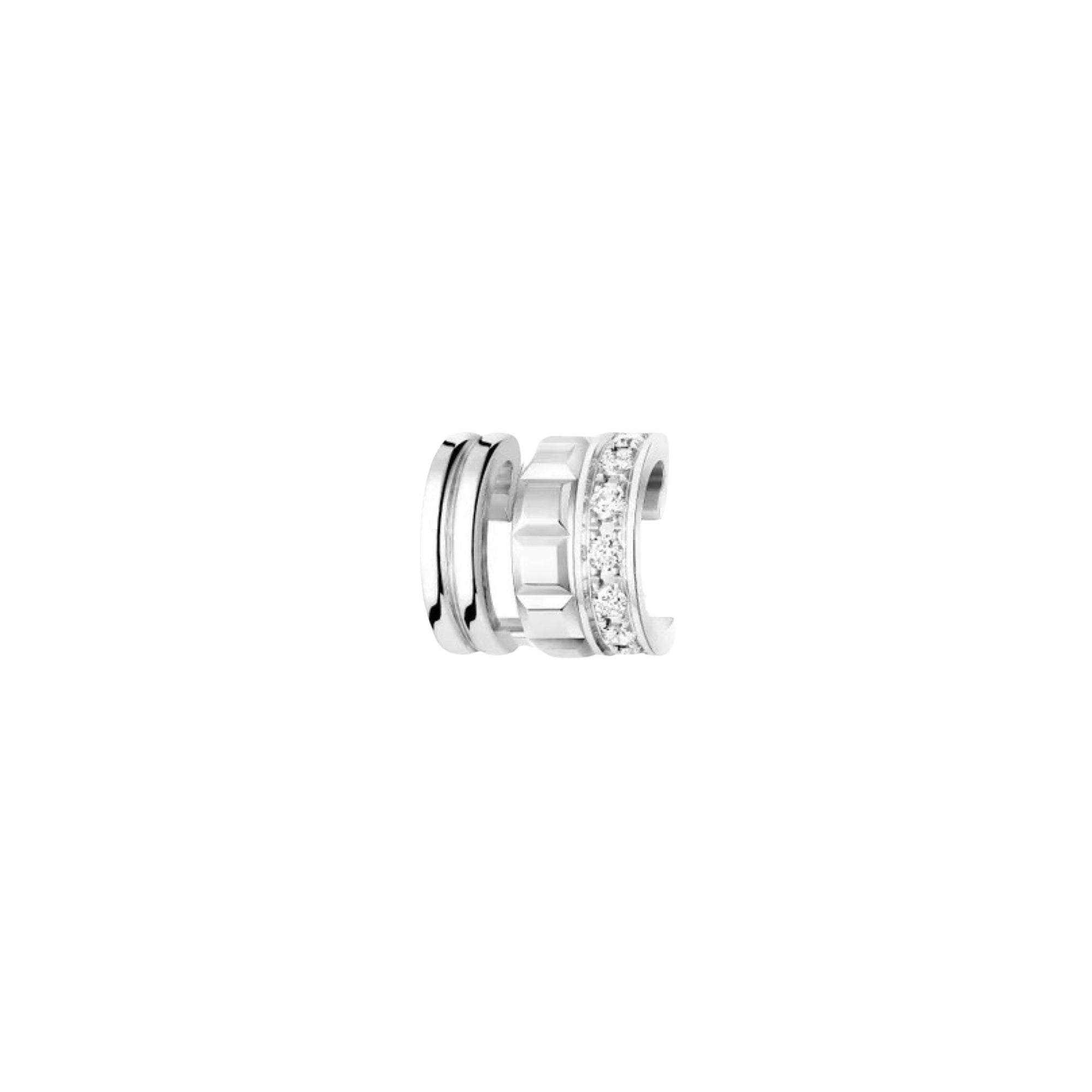 Quatre Radiant Edition white gold & diamonds Single Clip Earring - White