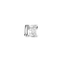Quatre Radiant Edition white gold & diamonds Single Clip Earring - White