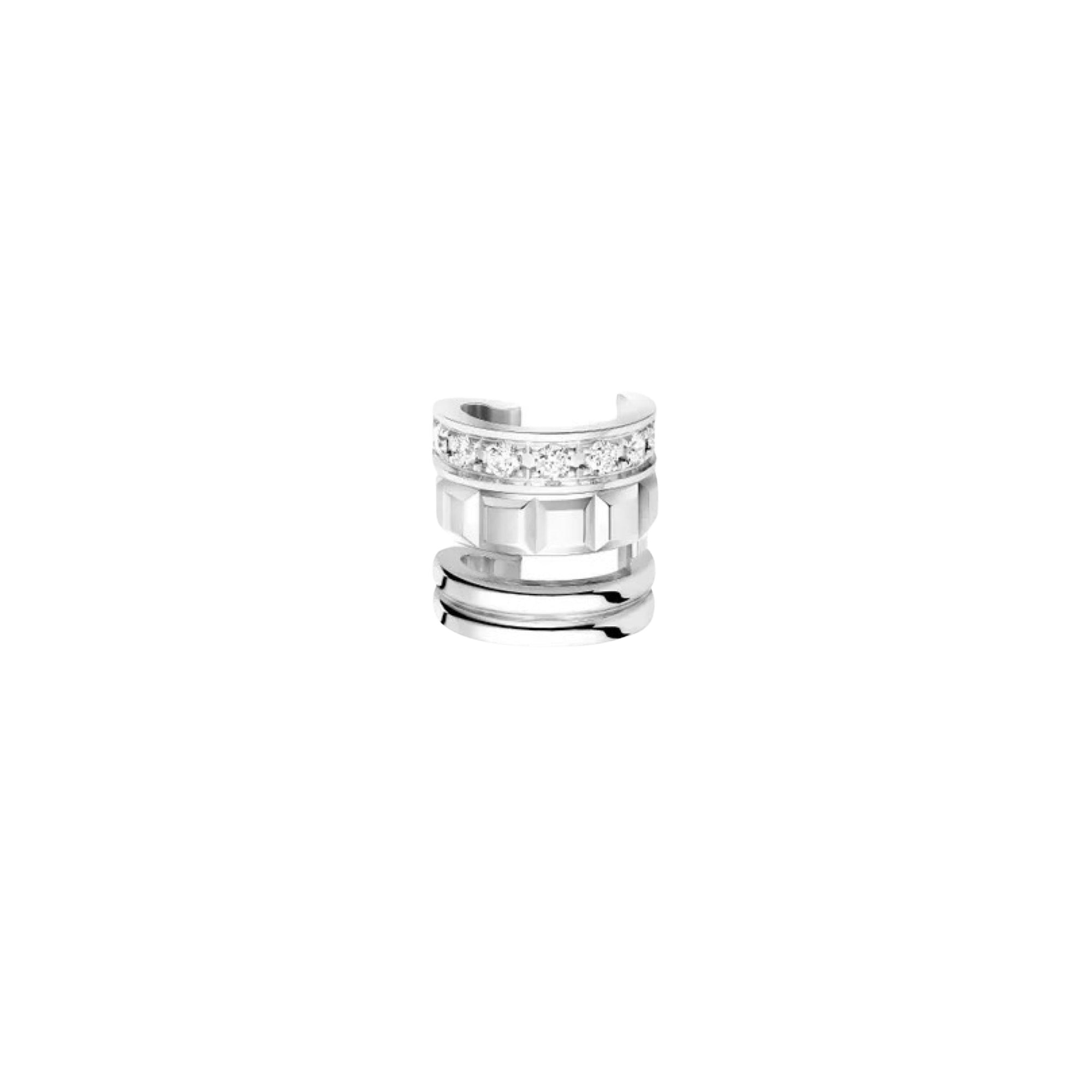 Quatre Radiant Edition white gold & diamonds Single Clip Earring - White