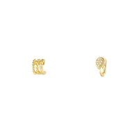 Serpent Boheme XS Motif yellow gold & diamonds Asymetrical Clip Earrings - Yellow