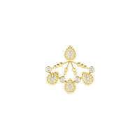 Serpent Boheme Multi-Motifs yellow gold & diamonds Single Stud Earring - Yellow