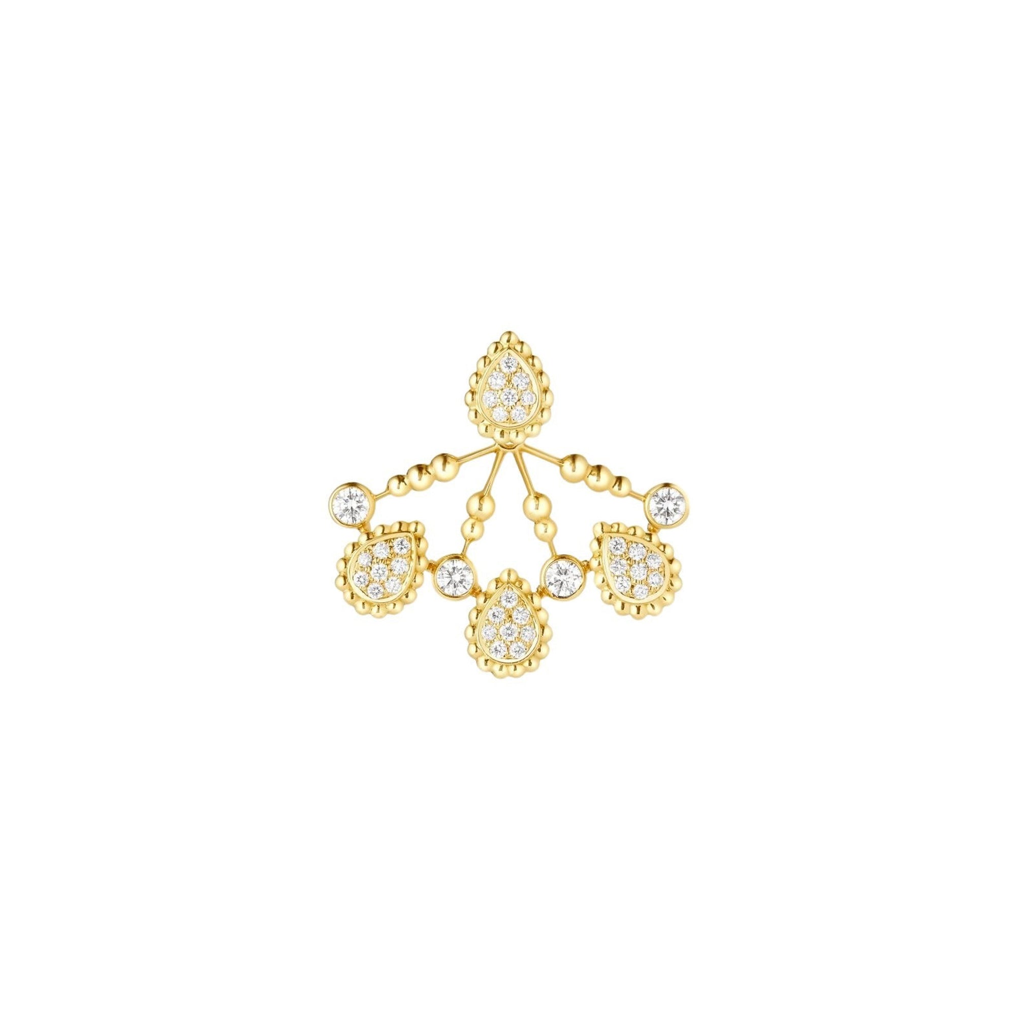 Serpent Boheme Multi-Motifs yellow gold & diamonds Single Stud Earring - Yellow