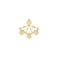 Serpent Bohème Multi-Motifs yellow gold & diamonds Single Stud Earring - Yellow