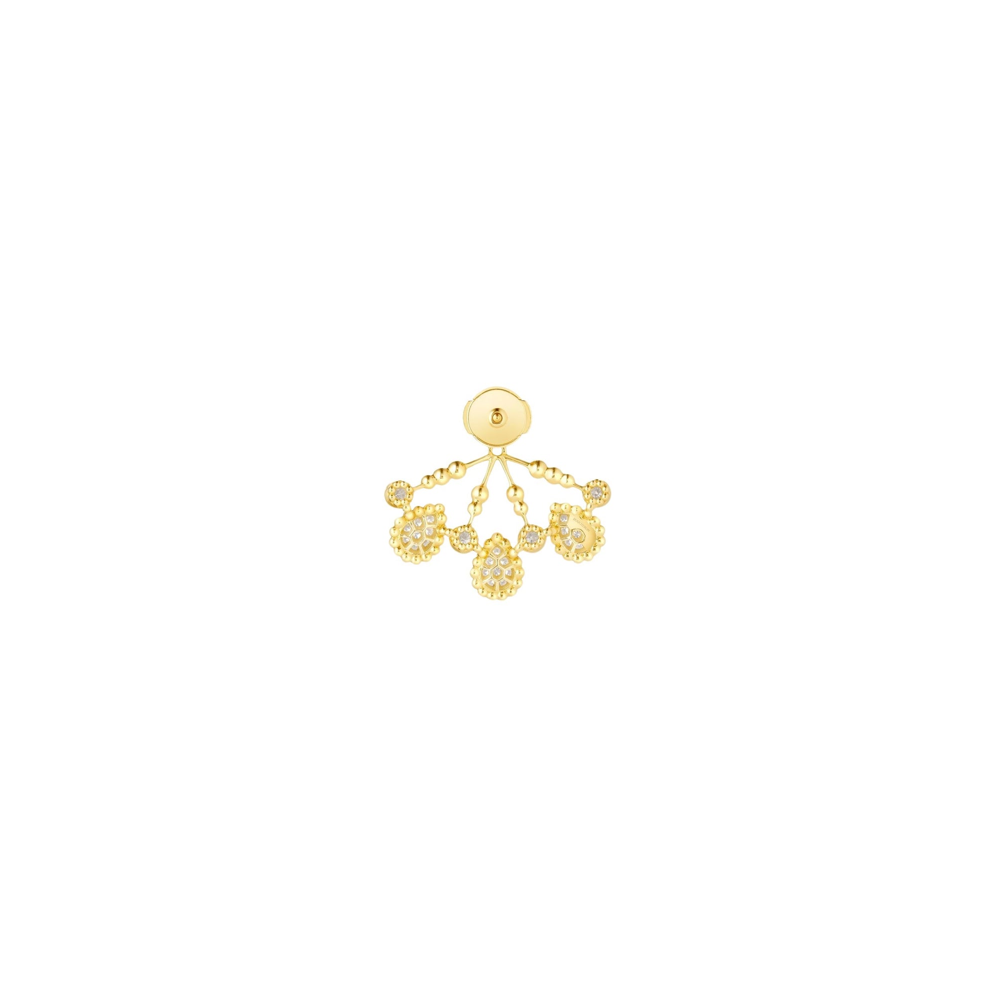 Serpent Boheme Multi-Motifs yellow gold & diamonds Single Stud Earring - Yellow