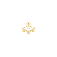 Serpent Bohème Multi-Motifs yellow gold & diamonds Single Stud Earring - Yellow
