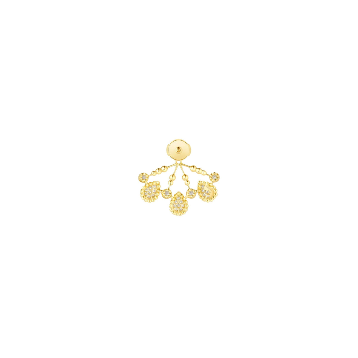 Serpent Bohème Multi-Motifs yellow gold & diamonds Single Stud Earring - Yellow