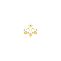 Serpent Bohème Multi-Motifs yellow gold & diamonds Single Stud Earring - Yellow