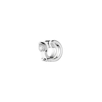 Quatre Double White Edition S gold hyceram & diamonds Single Clip Earring - White