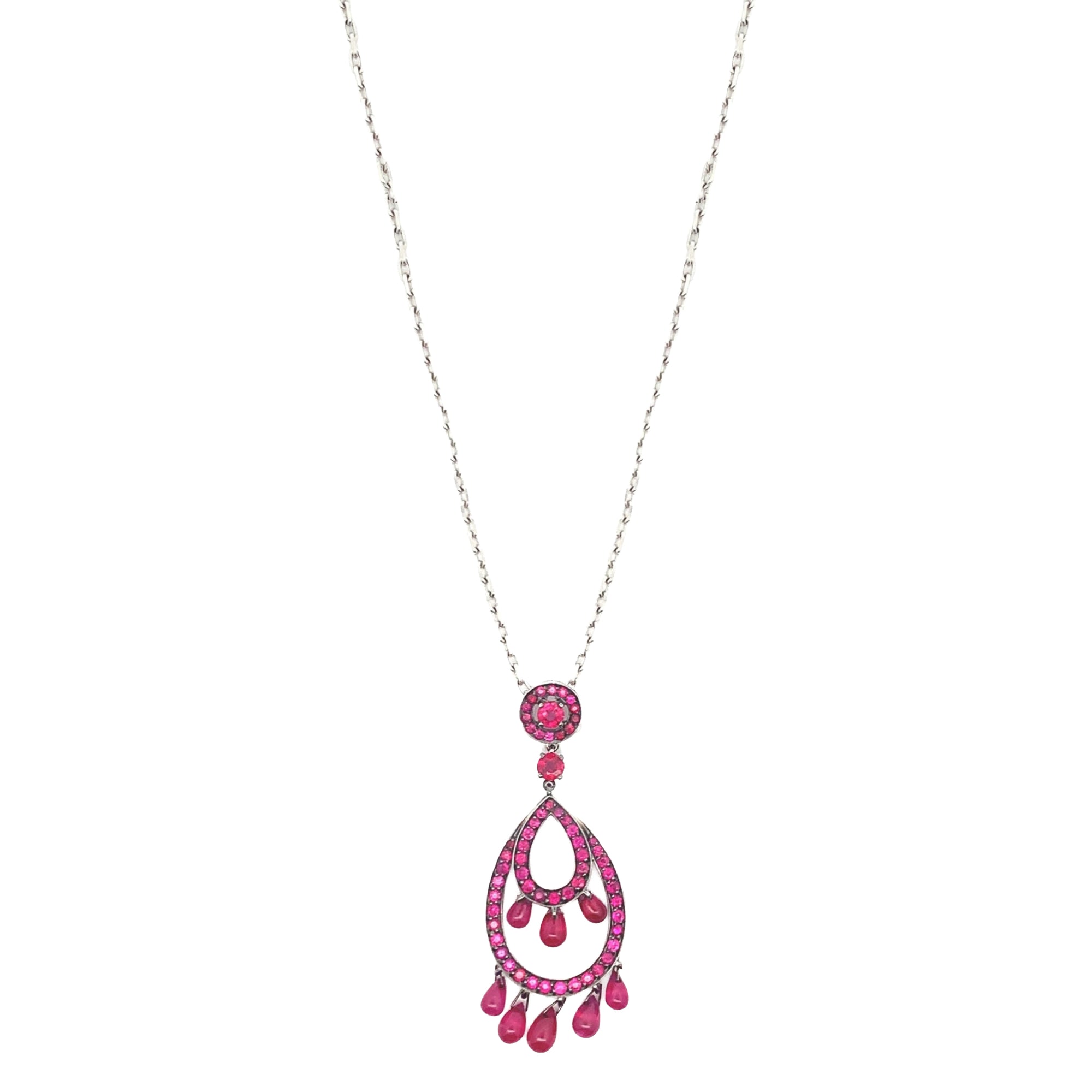 Cinna Pampilles black gold & rubies Pendant - Black