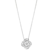 Pivoine white gold & diamond 0,20 carat paved Pendant - White