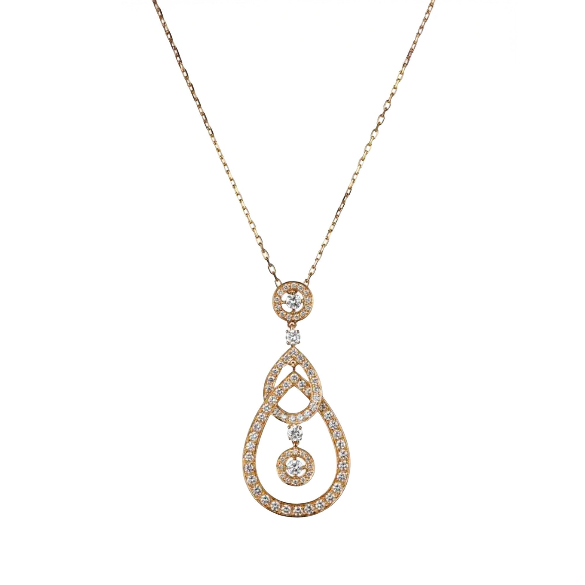 Ava Mobile yellow gold & round diamonds Pendant - Yellow