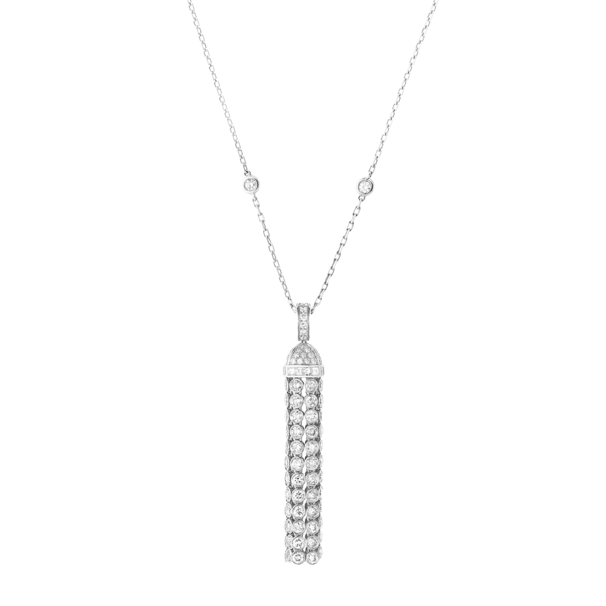 Pompon white gold & diamonds Pendant - White