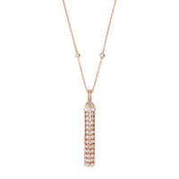 Pompon pink gold & diamonds Pendant - Pink