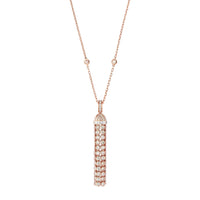 Pompon pink gold & diamonds Pendant - Pink