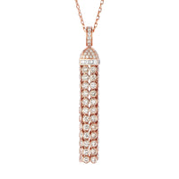 Pompon pink gold & diamonds Pendant - Pink