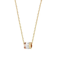 Quatre S Motif White Edition Pendant - Yellow