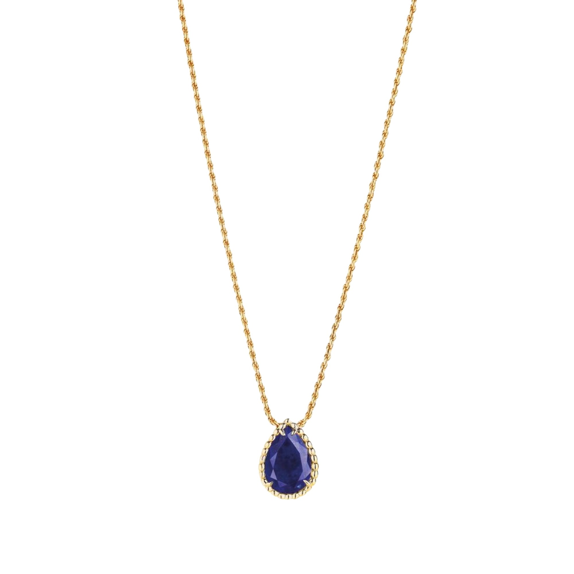 Serpent Boheme S Motif yellow gold & lapis lazuli Pendant - Yellow