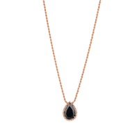 Serpent Bohème Small pink gold & Onyx Pendant - Rose gold