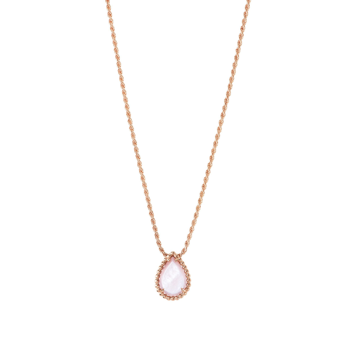 Serpent Bohème S Motif pink gold & mother-of-pearl Pendant - Pink