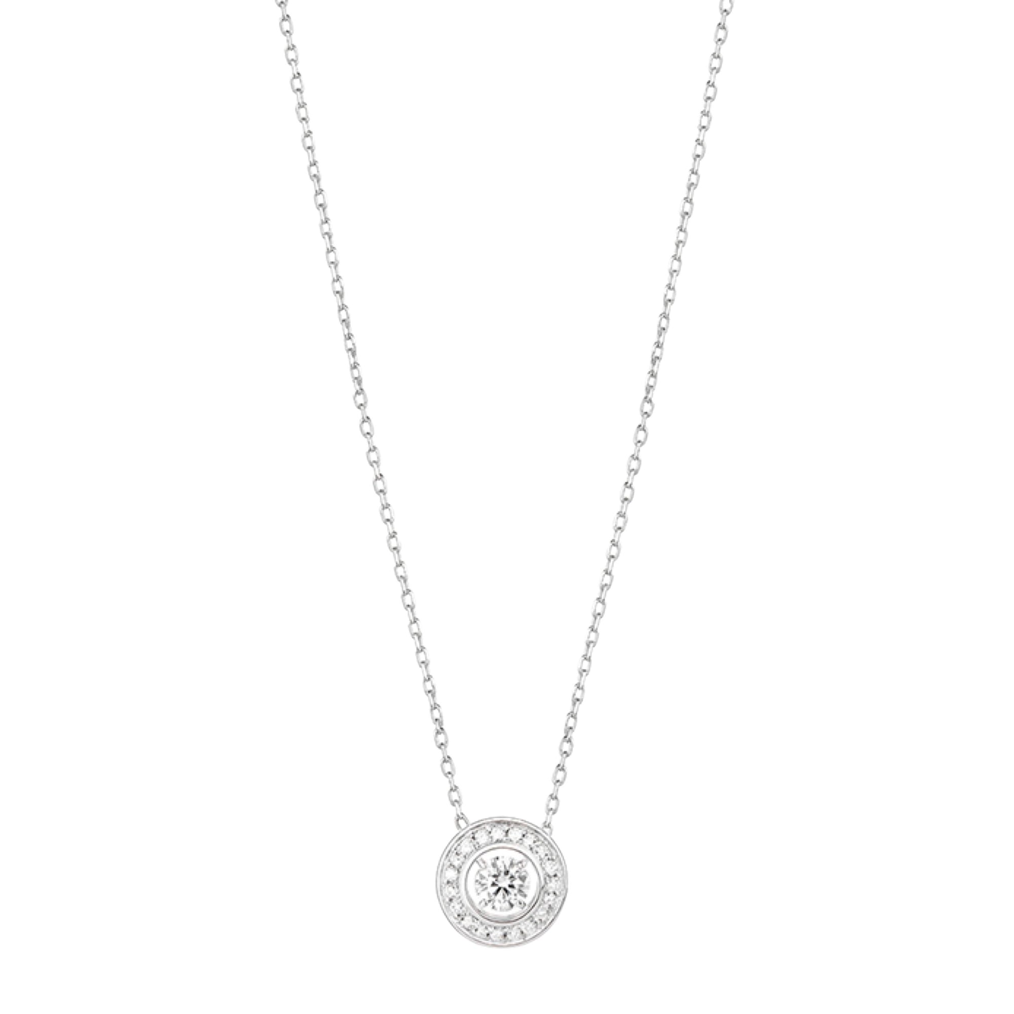 Ava white gold & diamond 0,20 carat Pendant - White