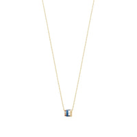 Quatre S Motif Blue Edition Pendant - White & Yellow & Pink